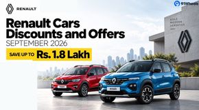 Renault Cars Discounts and Offers September 2026: Save Up to Rs. 1.8 Lakh